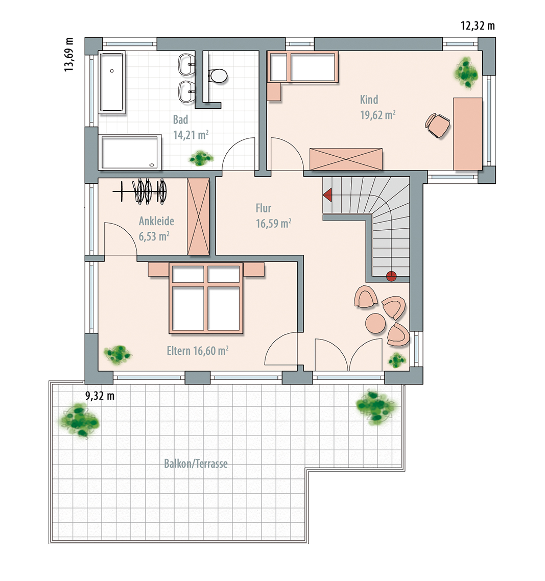 Grundriss Obergeschoss